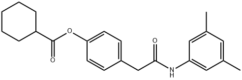 4-[2-(3,5-DIMETHYLANILINO)-2-OXOETHYL]PHENYL CYCLOHEXANECARBOXYLATE Struktur