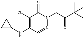 4-CHLORO-5-(CYCLOPROPYLAMINO)-2-(3,3-DIMETHYL-2-OXOBUTYL)-3(2H)-PYRIDAZINONE Struktur