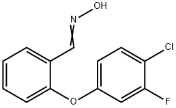 2-(4-CHLORO-3-FLUOROPHENOXY)BENZENECARBALDEHYDE OXIME Struktur