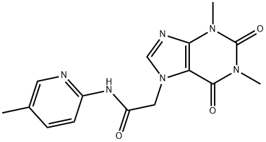 2-(1,3-DIMETHYL-2,6-DIOXO-1,2,3,6-TETRAHYDRO-7H-PURIN-7-YL)-N-(5-METHYLPYRIDIN-2-YL)ACETAMIDE Struktur