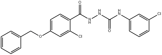 2-[4-(BENZYLOXY)-2-CHLOROBENZOYL]-N-(3-CHLOROPHENYL)-1-HYDRAZINECARBOXAMIDE Struktur