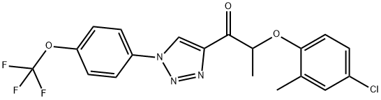 2-(4-CHLORO-2-METHYLPHENOXY)-1-(1-[4-(TRIFLUOROMETHOXY)PHENYL]-1H-1,2,3-TRIAZOL-4-YL)-1-PROPANONE Struktur