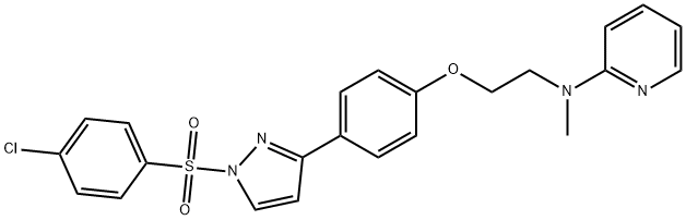 N-[2-(4-(1-[(4-CHLOROPHENYL)SULFONYL]-1H-PYRAZOL-3-YL)PHENOXY)ETHYL]-N-METHYL-2-PYRIDINAMINE Struktur