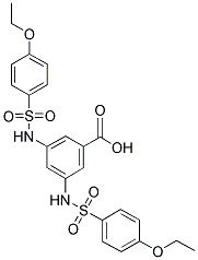 3,5-BIS-(4-ETHOXY-BENZENESULFONYLAMINO)-BENZOIC ACID Struktur