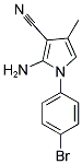 2-AMINO-1-(4-BROMO-PHENYL)-4-METHYL-1H-PYRROLE-3-CARBONITRILE Struktur