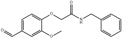 N-BENZYL-2-(4-FORMYL-2-METHOXYPHENOXY)ACETAMIDE Struktur