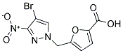 5-(4-BROMO-3-NITRO-PYRAZOL-1-YLMETHYL)-FURAN-2-CARBOXYLIC ACID Struktur