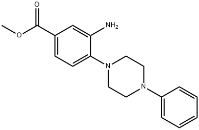 METHYL 3-AMINO-4-(4-PHENYLPIPERAZINO)BENZENECARBOXYLATE Struktur