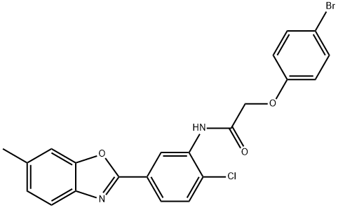 2-(4-BROMOPHENOXY)-N-[2-CHLORO-5-(6-METHYL-1,3-BENZOXAZOL-2-YL)PHENYL]ACETAMIDE Struktur