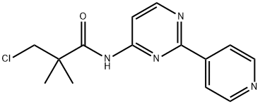 3-CHLORO-2,2-DIMETHYL-N-[2-(4-PYRIDINYL)-4-PYRIMIDINYL]PROPANAMIDE Struktur