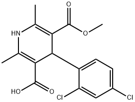 4-(2,4-DICHLOROPHENYL)-5-(METHOXYCARBONYL)-2,6-DIMETHYL-1,4-DIHYDRO-3-PYRIDINECARBOXYLIC ACID Struktur