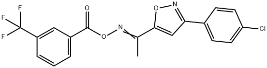 3-(4-CHLOROPHENYL)-5-(([3-(TRIFLUOROMETHYL)BENZOYL]OXY)ETHANIMIDOYL)ISOXAZOLE Struktur