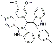 3,3'-((3,4-DIMETHOXYPHENYL)METHYLENE)BIS(2-P-TOLYL-1H-INDOLE) Struktur