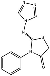 3-PHENYL-2-(4H-1,2,4-TRIAZOL-4-YLIMINO)-1,3-THIAZOLAN-4-ONE Struktur