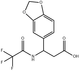 3-(1,3-BENZODIOXOL-5-YL)-3-[(2,2,2-TRIFLUOROACETYL)AMINO]PROPANOIC ACID Struktur