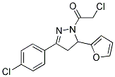 2-CHLORO-1-[3-(4-CHLORO-PHENYL)-5-FURAN-2-YL-4,5-DIHYDRO-PYRAZOL-1-YL]-ETHANONE Struktur