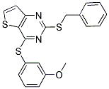 2-(BENZYLSULFANYL)-4-[(3-METHOXYPHENYL)SULFANYL]THIENO[3,2-D]PYRIMIDINE Struktur