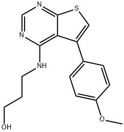 3-{[5-(4-METHOXYPHENYL)THIENO[2,3-D]PYRIMIDIN-4-YL]AMINO}PROPAN-1-OL Struktur