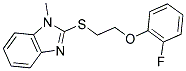 2-([2-(2-FLUOROPHENOXY)ETHYL]THIO)-1-METHYL-1H-BENZIMIDAZOLE Struktur