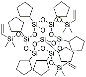 ENDO-3,7,14-TRIS(DIMETHYLVINYLSILYLOXY)-1,3,5,7,9,11,14-HEPTACYCLOPENTYLTRICYCLO[7.3.3.15,11]HEPTASILOXANE Struktur