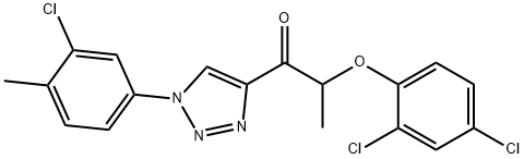 1-[1-(3-CHLORO-4-METHYLPHENYL)-1H-1,2,3-TRIAZOL-4-YL]-2-(2,4-DICHLOROPHENOXY)-1-PROPANONE Struktur