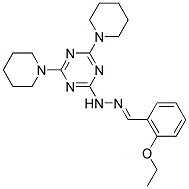 (E)-2-(2-(2-ETHOXYBENZYLIDENE)HYDRAZINYL)-4,6-DI(PIPERIDIN-1-YL)-1,3,5-TRIAZINE Struktur