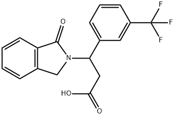 3-(1-OXO-1,3-DIHYDRO-2H-ISOINDOL-2-YL)-3-[3-(TRIFLUOROMETHYL)PHENYL]PROPANOIC ACID Struktur