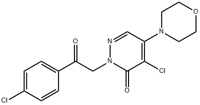 4-CHLORO-2-[2-(4-CHLOROPHENYL)-2-OXOETHYL]-5-MORPHOLINO-3(2H)-PYRIDAZINONE Struktur