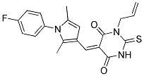 (5Z)-1-ALLYL-5-{[1-(4-FLUOROPHENYL)-2,5-DIMETHYL-1H-PYRROL-3-YL]METHYLENE}-2-THIOXODIHYDROPYRIMIDINE-4,6(1H,5H)-DIONE Struktur