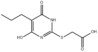 (4-HYDROXY-6-OXO-5-PROPYL-1,6-DIHYDRO-PYRIMIDIN-2-YLSULFANYL)-ACETIC ACID Struktur