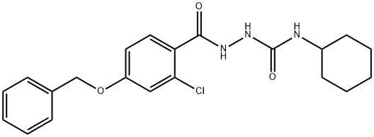 2-[4-(BENZYLOXY)-2-CHLOROBENZOYL]-N-CYCLOHEXYL-1-HYDRAZINECARBOXAMIDE Struktur