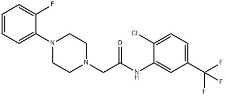 N-[2-CHLORO-5-(TRIFLUOROMETHYL)PHENYL]-2-[4-(2-FLUOROPHENYL)PIPERAZINO]ACETAMIDE Struktur