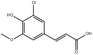 (2E)-3-(3-CHLORO-4-HYDROXY-5-METHOXYPHENYL)ACRYLIC ACID Struktur