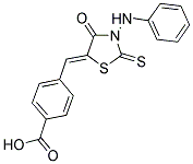 4-[(Z)-(3-ANILINO-4-OXO-2-THIOXO-1,3-THIAZOLIDIN-5-YLIDENE)METHYL]BENZOIC ACID Struktur