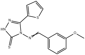 4-([(E)-(3-METHOXYPHENYL)METHYLIDENE]AMINO)-5-(2-THIENYL)-4H-1,2,4-TRIAZOL-3-YLHYDROSULFIDE Struktur