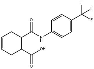 6-([4-(TRIFLUOROMETHYL)ANILINO]CARBONYL)-3-CYCLOHEXENE-1-CARBOXYLIC ACID Struktur