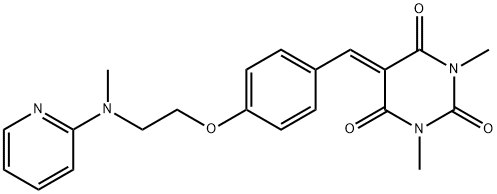 1,3-DIMETHYL-5-[(4-(2-[METHYL(2-PYRIDINYL)AMINO]ETHOXY)PHENYL)METHYLENE]-2,4,6(1H,3H,5H)-PYRIMIDINETRIONE Struktur