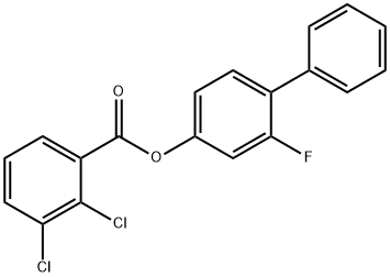 2-FLUORO[1,1'-BIPHENYL]-4-YL 2,3-DICHLOROBENZENECARBOXYLATE Struktur