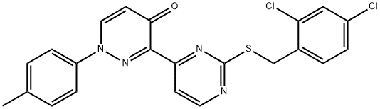 3-(2-[(2,4-DICHLOROBENZYL)SULFANYL]-4-PYRIMIDINYL)-1-(4-METHYLPHENYL)-4(1H)-PYRIDAZINONE Struktur