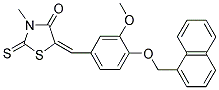 (5E)-5-[3-METHOXY-4-(1-NAPHTHYLMETHOXY)BENZYLIDENE]-3-METHYL-2-THIOXO-1,3-THIAZOLIDIN-4-ONE Struktur