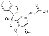 3-[3-(2,3-DIHYDRO-INDOLE-1-SULFONYL)-4,5-DIMETHOXY-PHENYL]-ACRYLIC ACID Struktur