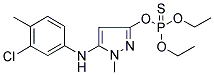 O-[5-(3-CHLORO-4-METHYLANILINO)-1-METHYL-1H-PYRAZOL-3-YL] O,O-DIETHYL PHOSPHOTHIOATE Struktur