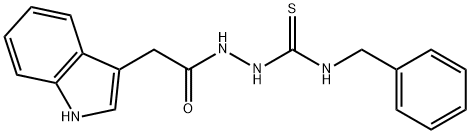 1-(2-(INDOL-3-YL)ACETYL)-4-BENZYLTHIOSEMICARBAZIDE Struktur