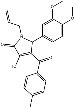 1-ALLYL-5-(3,4-DIMETHOXYPHENYL)-3-HYDROXY-4-(4-METHYLBENZOYL)-1H-PYRROL-2(5H)-ONE Struktur