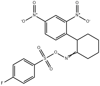 (([2-(2,4-DINITROPHENYL)CYCLOHEXYLIDEN]AMINO)OXY)(4-FLUOROPHENYL)DIOXO-LAMBDA6-SULFANE Struktur