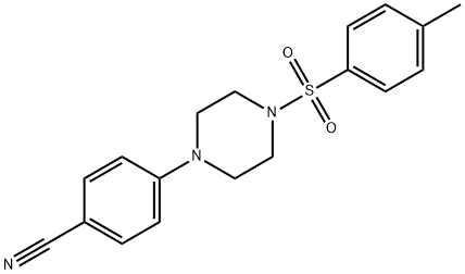 4-(4-[(4-METHYLPHENYL)SULFONYL]PIPERAZINO)BENZENECARBONITRILE Struktur