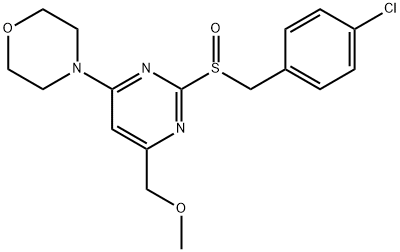 4-CHLOROBENZYL 4-(METHOXYMETHYL)-6-MORPHOLINO-2-PYRIMIDINYL SULFOXIDE Struktur