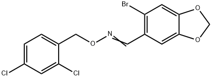 6-BROMO-1,3-BENZODIOXOLE-5-CARBALDEHYDE O-(2,4-DICHLOROBENZYL)OXIME Struktur