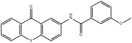 3-METHOXY-N-(9-OXO-9H-THIOXANTHEN-2-YL)BENZENECARBOXAMIDE Struktur