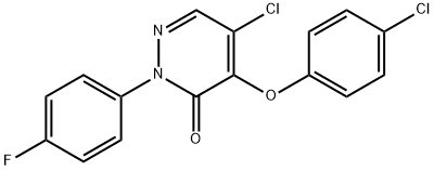 5-CHLORO-4-(4-CHLOROPHENOXY)-2-(4-FLUOROPHENYL)-3(2H)-PYRIDAZINONE Struktur